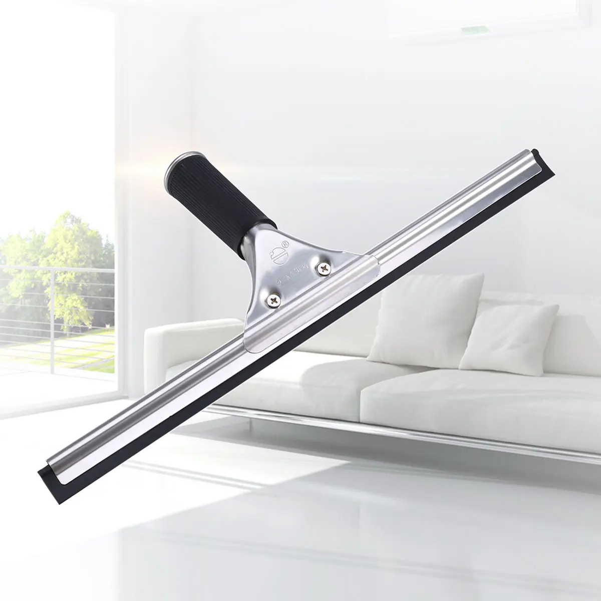 

25cm Glass Squeegee Head Detachable Sleeve Professional Window Cleaning Tool Reusable Fiber Cover for Residential Commercial Use