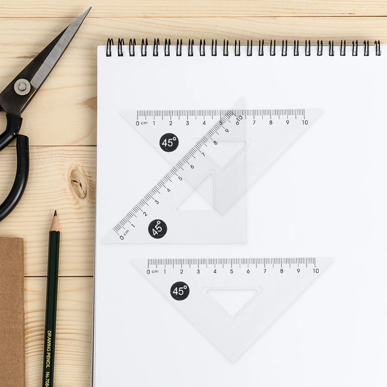 

12pcs Plastic Triangle Rulers Measurement Tools For Drawing Measuring Projects Wear Resistant Math Geometry Drafting