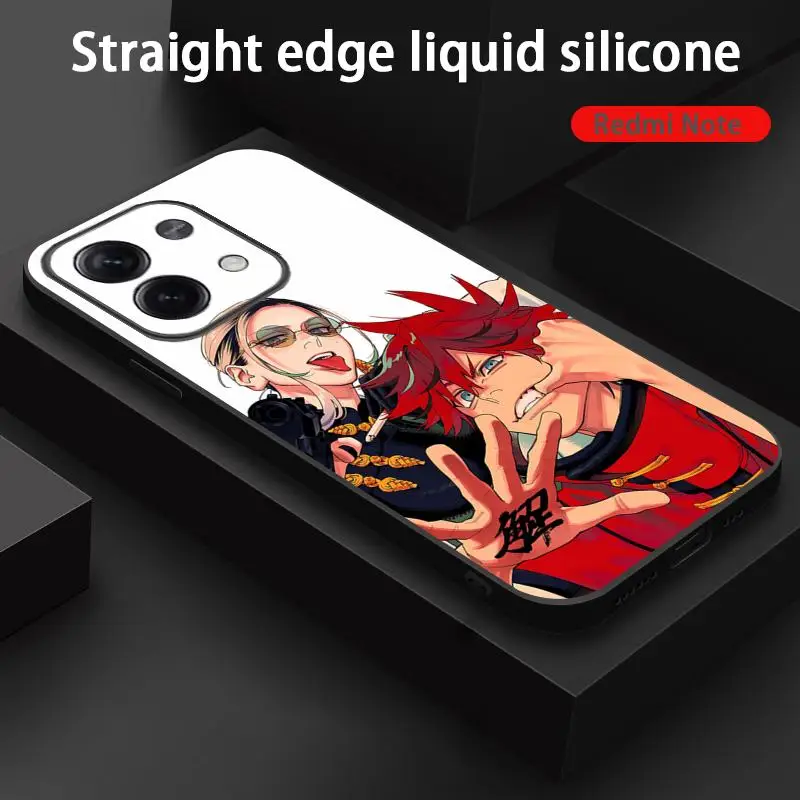 Gachi akuta hot blood anime pattern Phone Case For Xiaomi Redmi Note 14 13 12 11 Pro Plus S 5G 14C A3 Soft Black Phone Cover