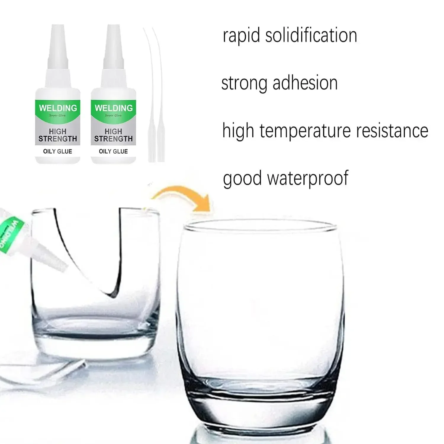 กาวติดแน่น ใช้ได้หลากหลาย งานเชื่อม แรงยึดสูง กาวน้ำมัน กาวติดเร็วสำหรับเรซิ่น เซรามิก โลหะ แก้ว กาวยาแนว