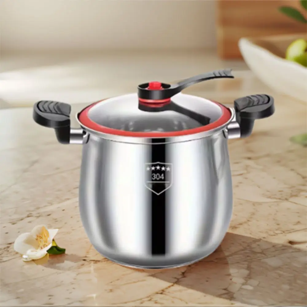 Multifunctional 304 Stainless Steel Micro-Pressure Cooker Large Capacity Non-Stick Stockpot Anti-scalding Stew Pot Porridge