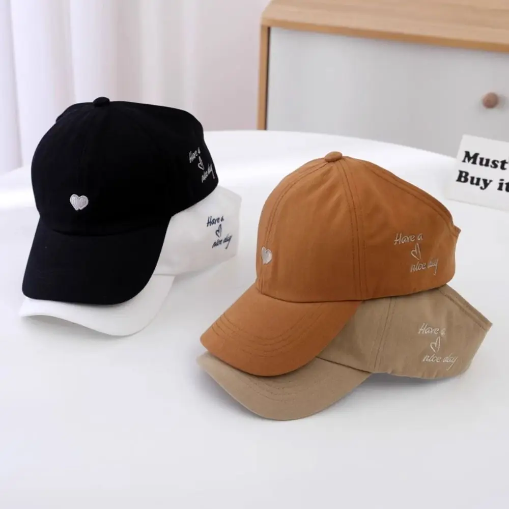 Korean Style Half Empty Top Hat Love Heart Shading Hat Summer Sunhat No Top Beach Hat Anti-UV Sun Hat Children's Visor Hat Baby