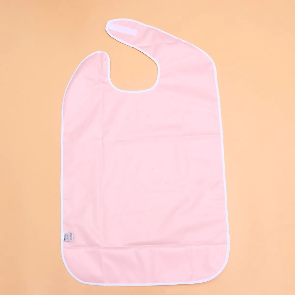 

Waterproof Adults Dining Bib Pink PVC Cotton Soft Drool Protector The Old Eating Saliva Towel Pocket 50x80cm Comfortable Skin