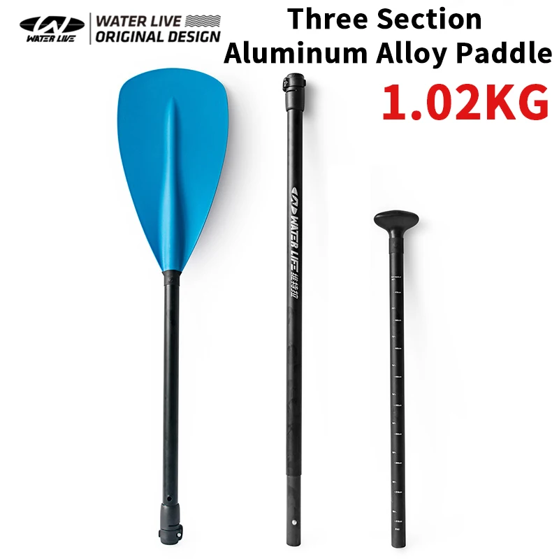 WATERLIVE 173-212cm Detachable Aluminium Oar 3-Section Durable Type Standing Aquatic Special Paddle Surfing Paddle Adult 3colors