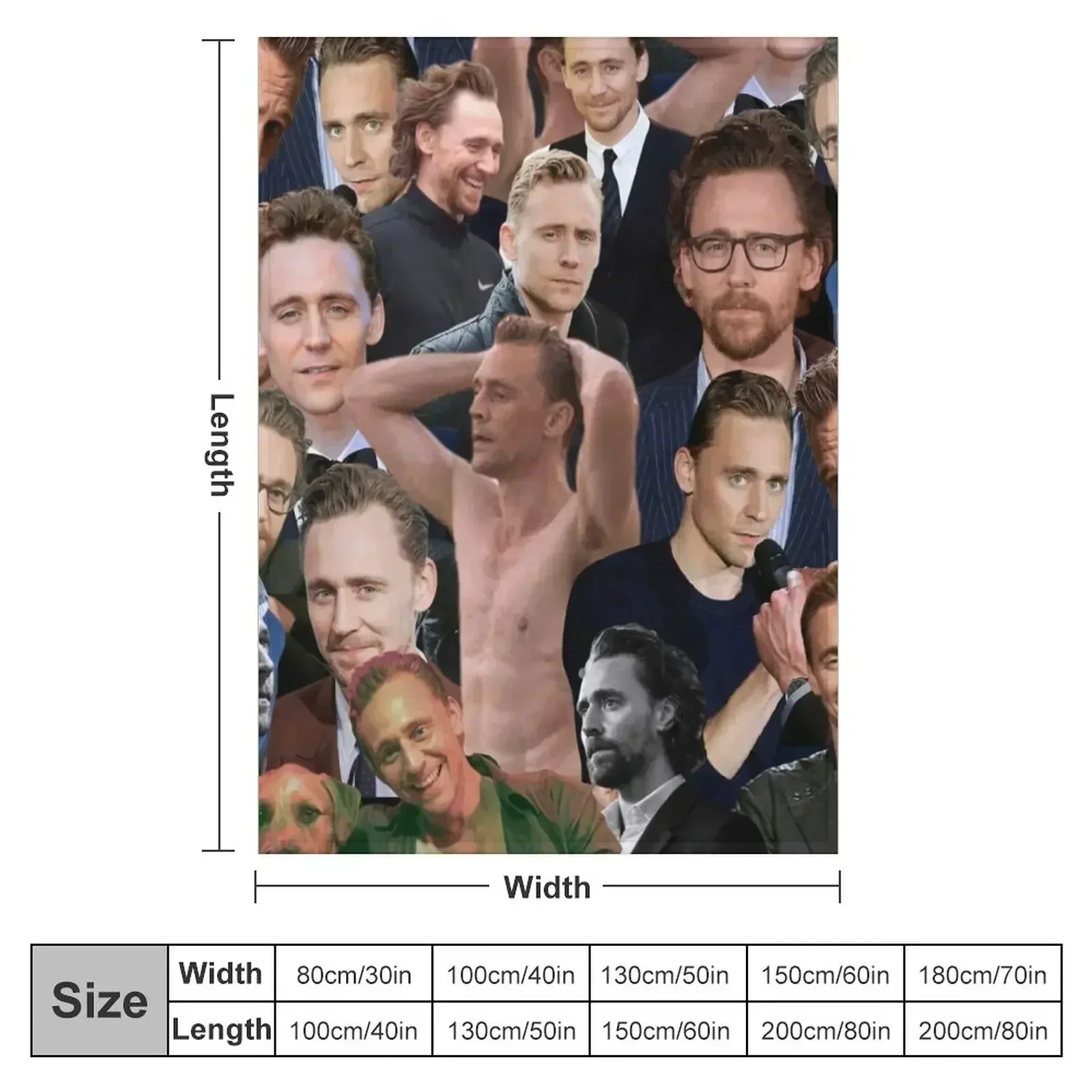 Tom Hiddleston photo collage Throw Blanket wednesday Thins Decorative Throw Camping Blankets