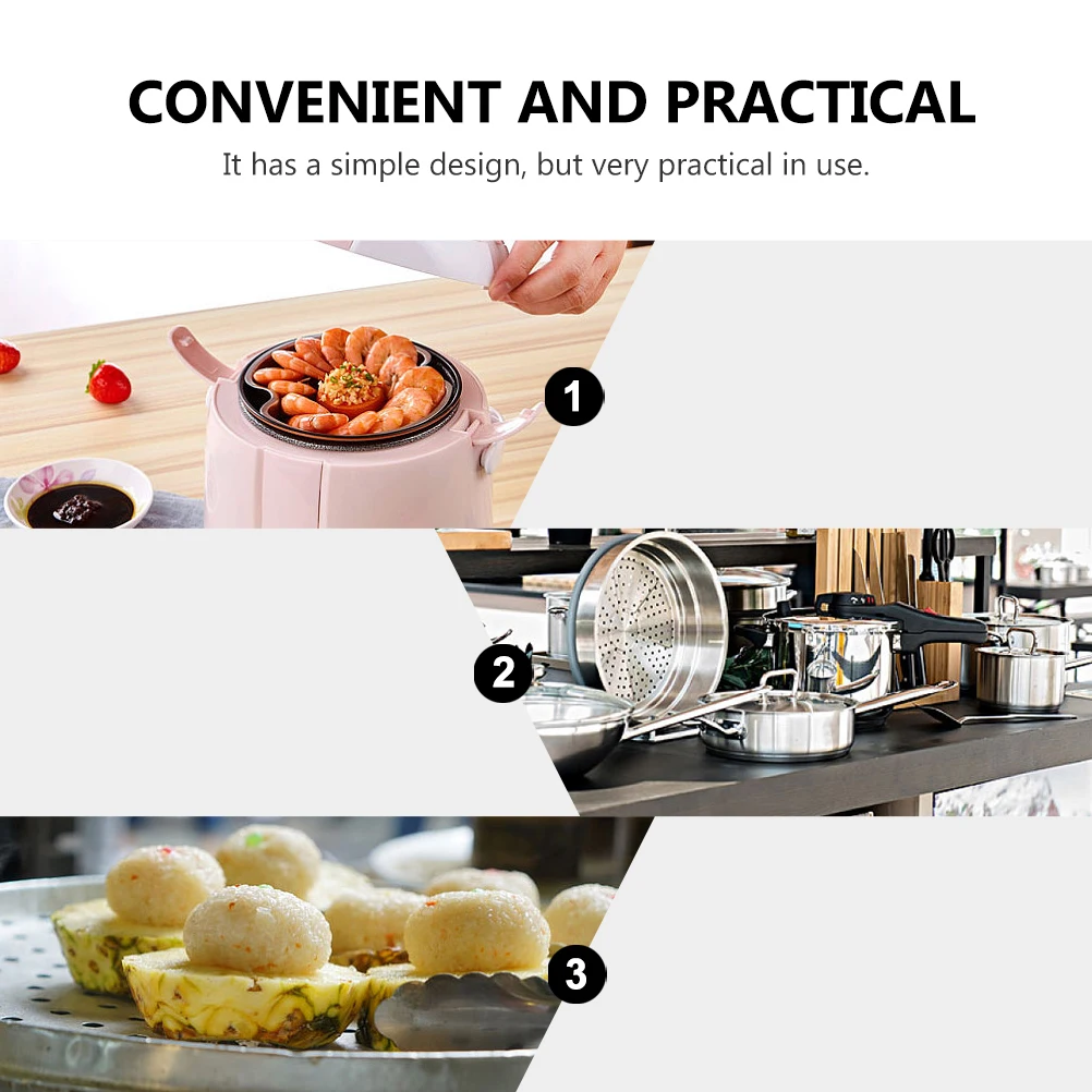 

Stainless Steel Steaming Rack Tray Kitchen Supplies Mesh Food Basket Strainer Tool Practical High Temperature H