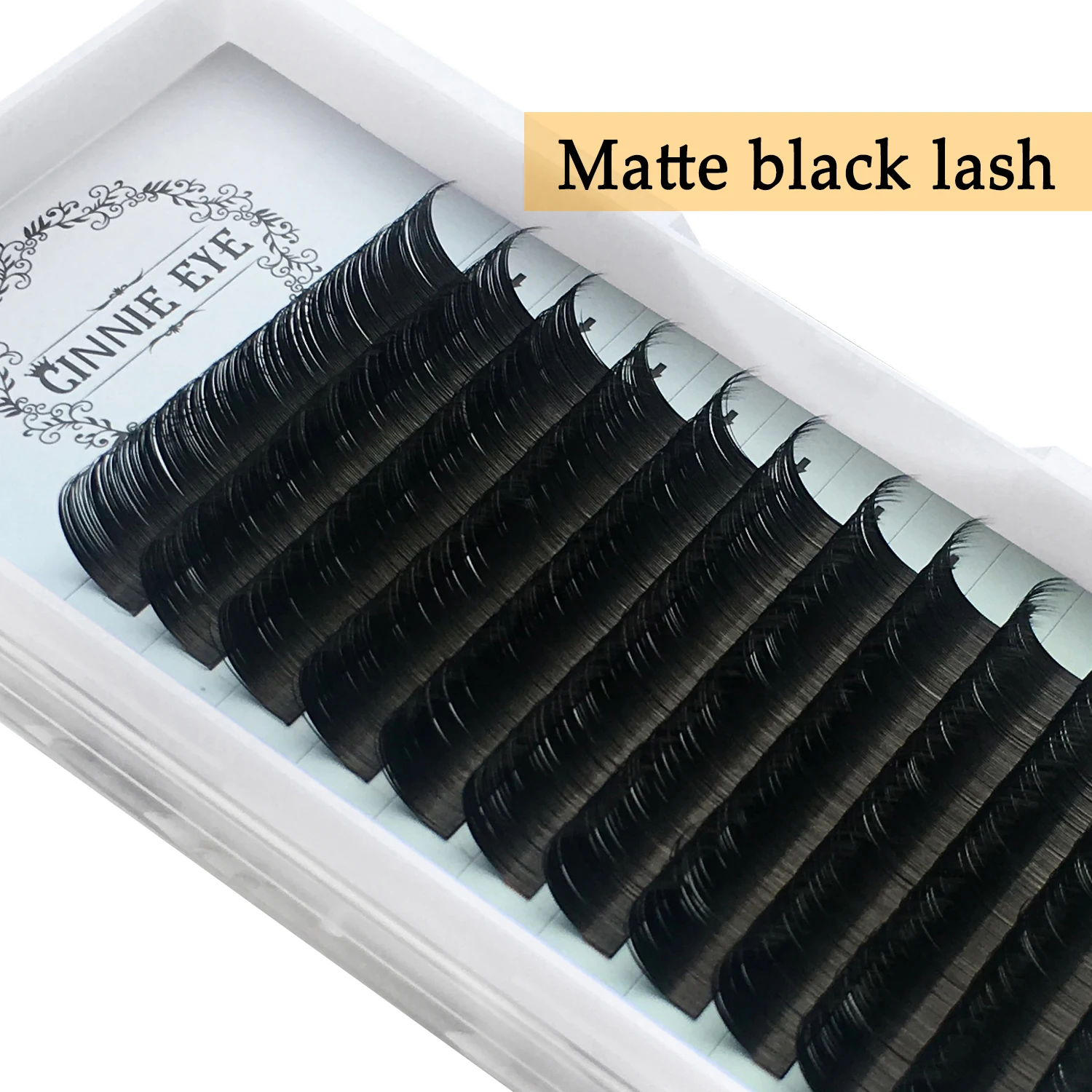 Individual Classic Mink Hair Fake Eyelash Ellipse Flat Lash Extensions Silk Natural Lash Extension Split Tips DIY Lash Mix