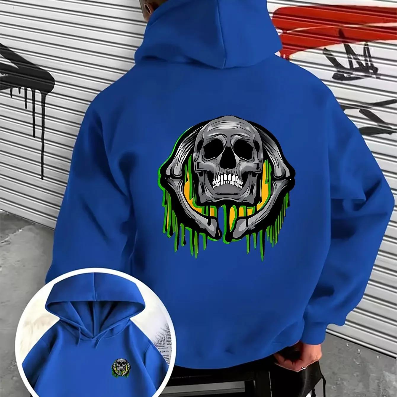 Skull Head Bone Dripping Paint 3D All Over Print Hoodie Men Women Streetwear Hip Hop