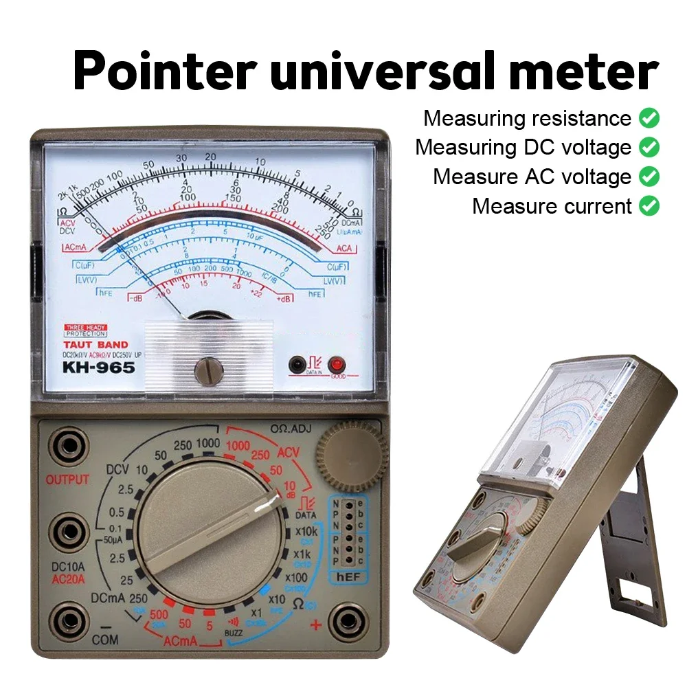Ponteiro Multímetro ac dc Tensão Corrente Resistência Medidor Analógico Multímetro tipo Agulha Medidor Universal Multi Tester Kh-965