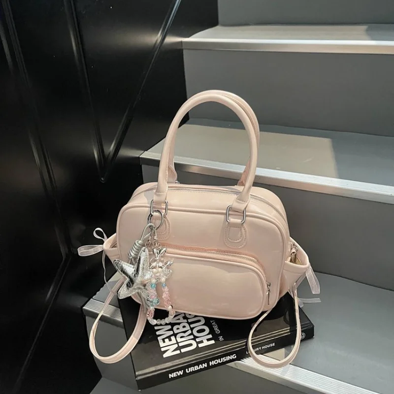 

Luxury Leather Accent Backpack Women Designer Chic Hands Free Option