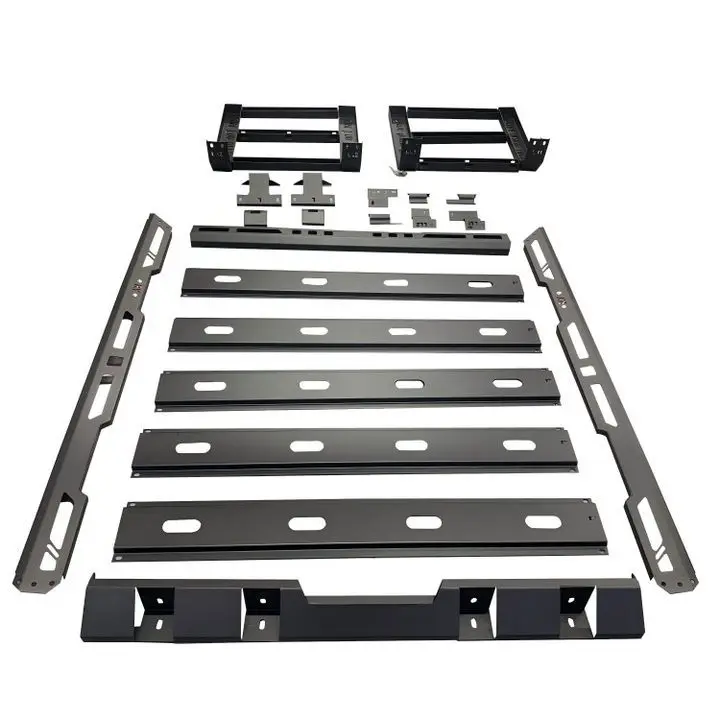 Universal Aluminum Alloy Wrangler BJ40 & Everest Car Roof Luggage Rack with Platform Frame and Basket Roof