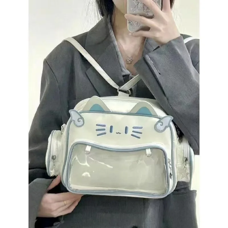 

Симпатичная большая сумка через плечо Capaci Commuter Beli Mechanical Girl на одно плечо для повседневного использования, повседневная сумка в китайском стиле