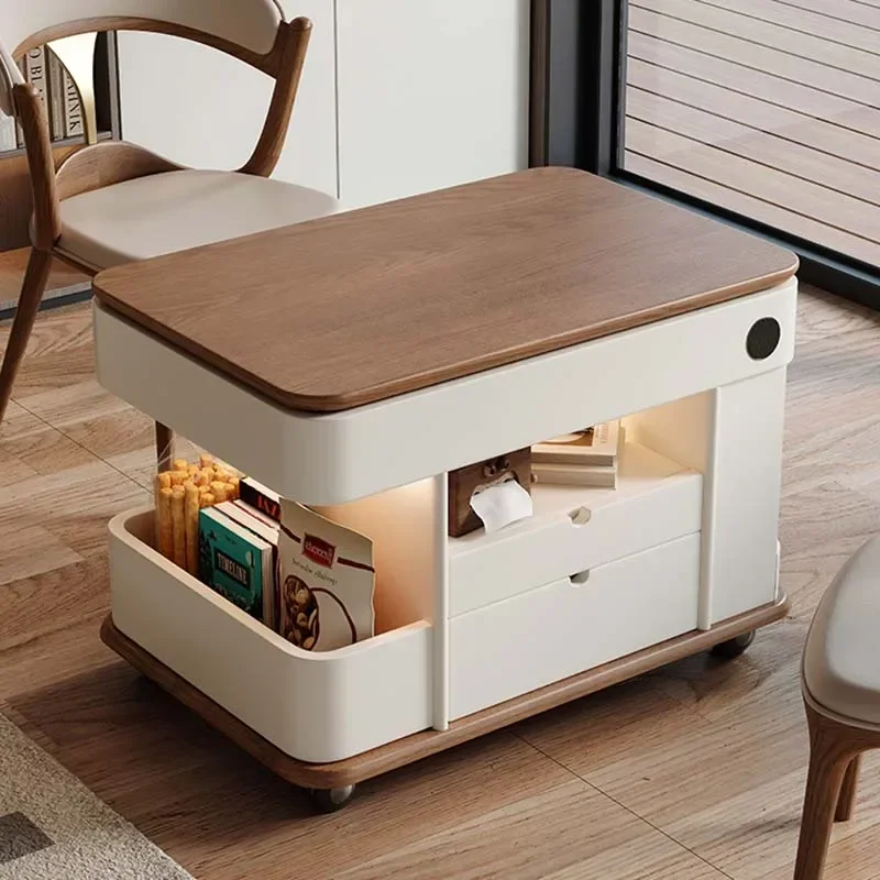 Italian Adjustable Coffee Tables Design Storage Modern Wood Table Living Room Mobile Organizer Couchtisch Postmodern Furniture