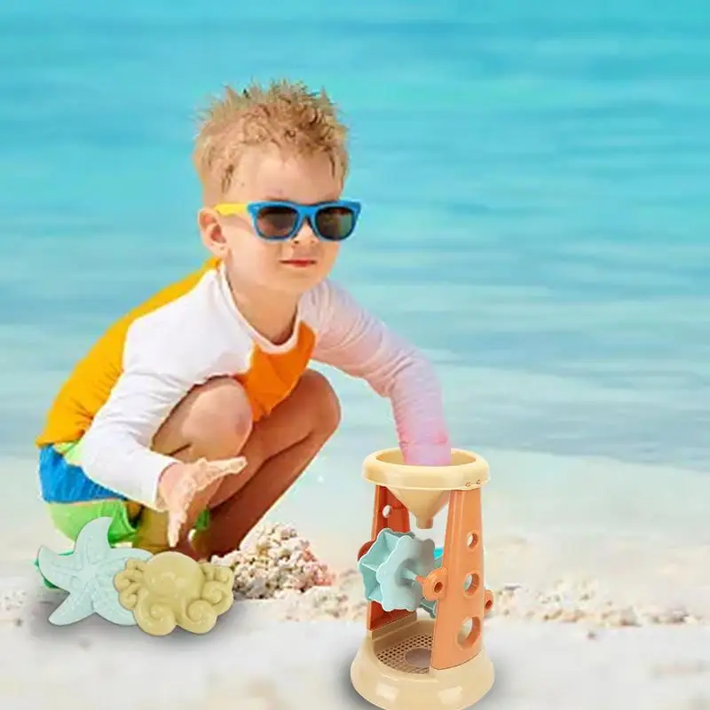 Conjunto engraçado de brinquedos sandpit infantil, Brinquedo de praia ao ar livre, Ferramenta de escavação, Armazenamento areia brinquedos