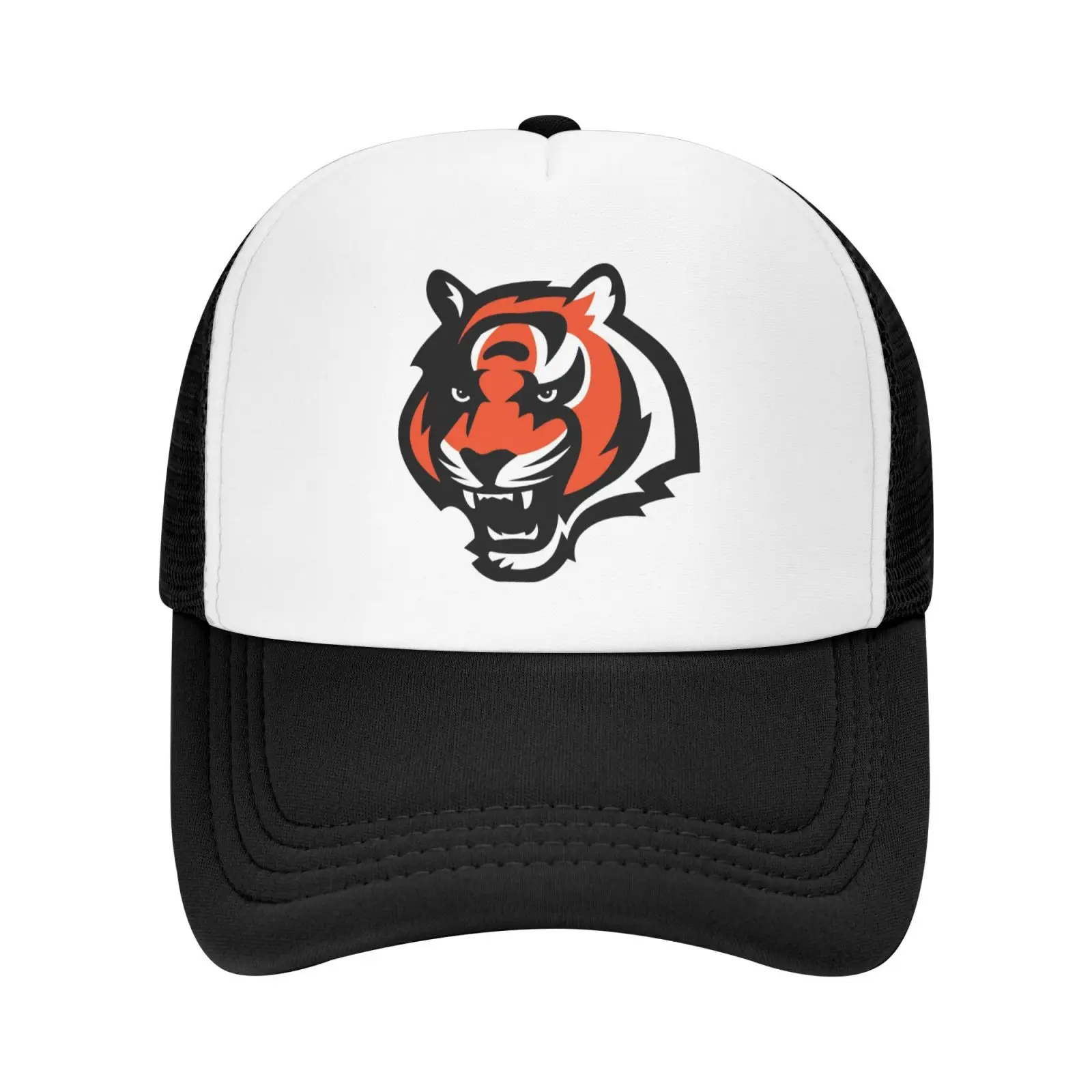 Bengals Grid Trucker Baseball Cap Snapback Hat for Men Baseball Mens Hats Caps for Logo Four Seasons Polyester Casual