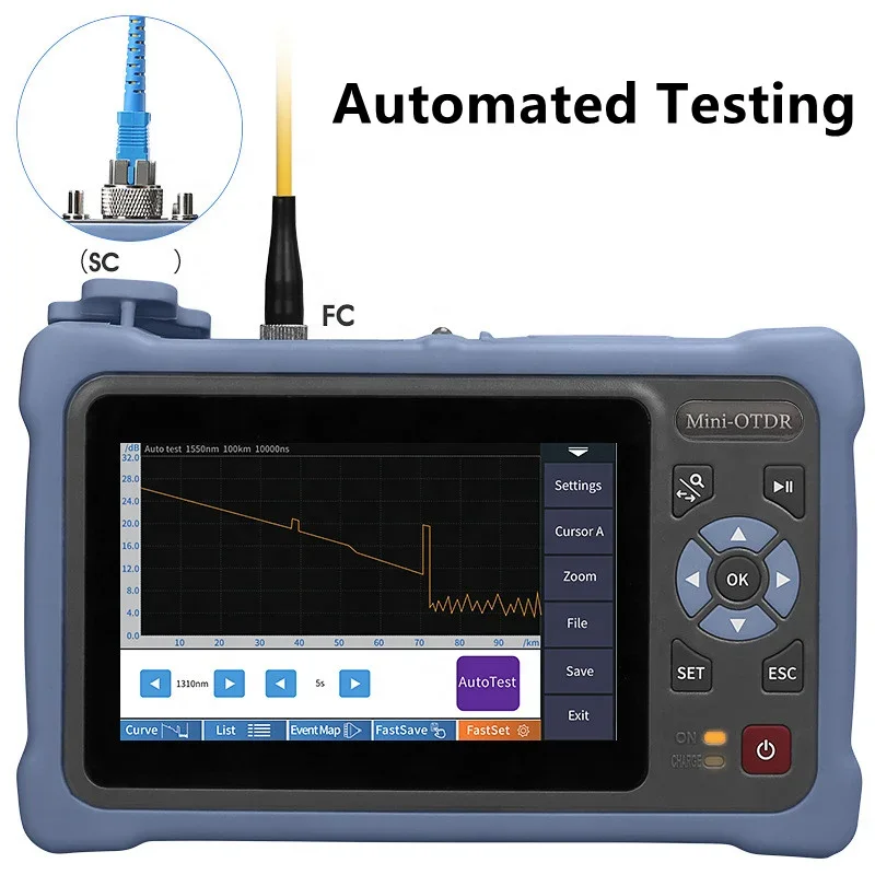 12 in 1 MINi EXFO smart OTDR NK4000 SM 1310nm 1550nm  26/24dB 100KM distance  OTDR VFL OLS OPM Event Map fiber optic mini otdr