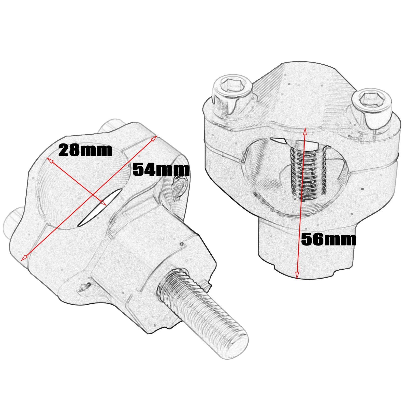 Motorcycle 28mm CNC Handlebar Riser Bar Clamp Mount For KTM EXC EXCF SX SXF SXS XC XCF 125 200 250 350 450 530 Husqvarna GASGAS