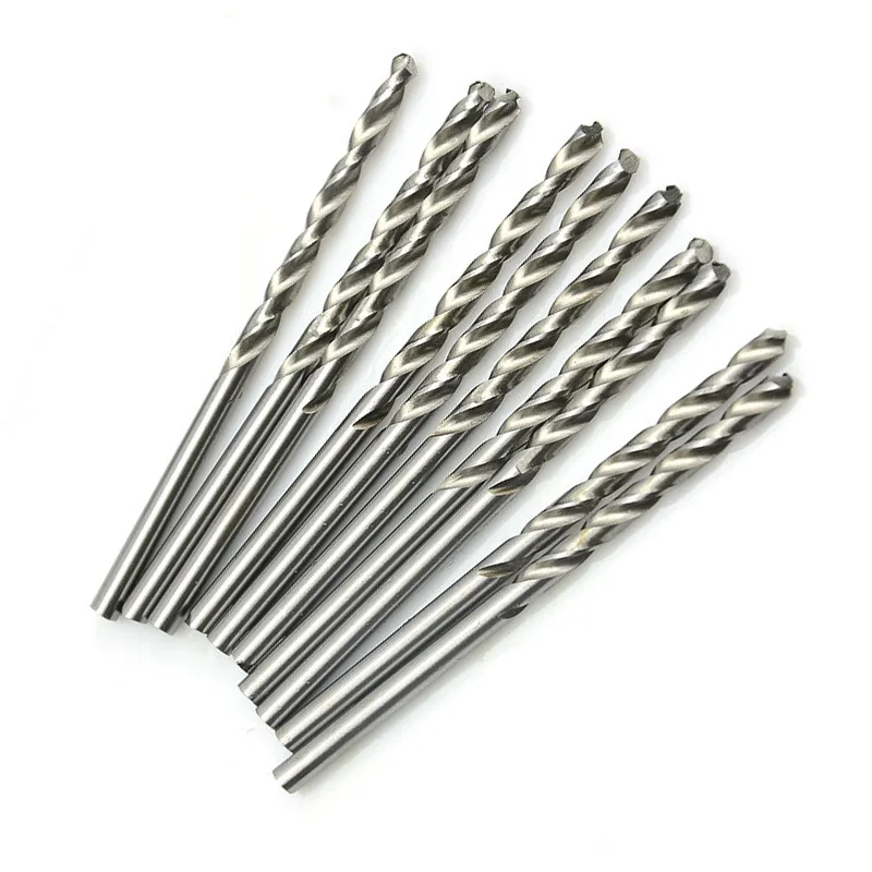 10pcs 0.5 to 3.5mm HSS 4241Twist Fine Drill Straight Shank Drill Micro Straight Shank Wood Tools for Electric Drills Twist drill