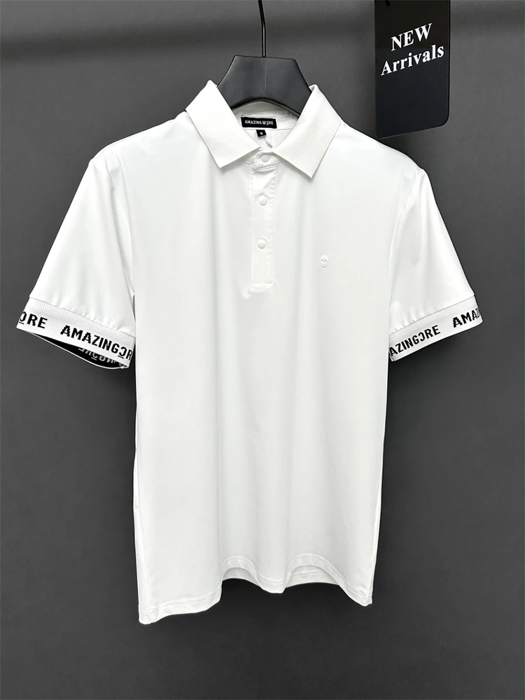 

2025 Summer New Golf Clothing Couple ort Sve T-irt Faion Simple Bla White Qui Dry Golf irt Men Women irt