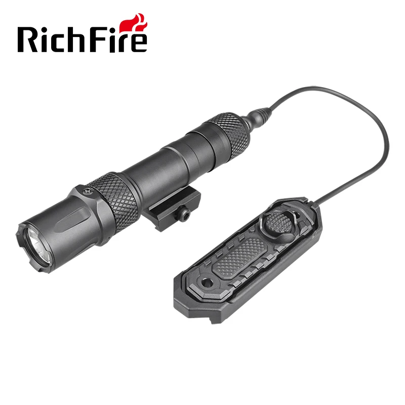 RichFire SFD-092L Rechargeable LED Flashlights 2000LM Super High Optical Weaponlight with Picatinny Rail Mounted for Hunting