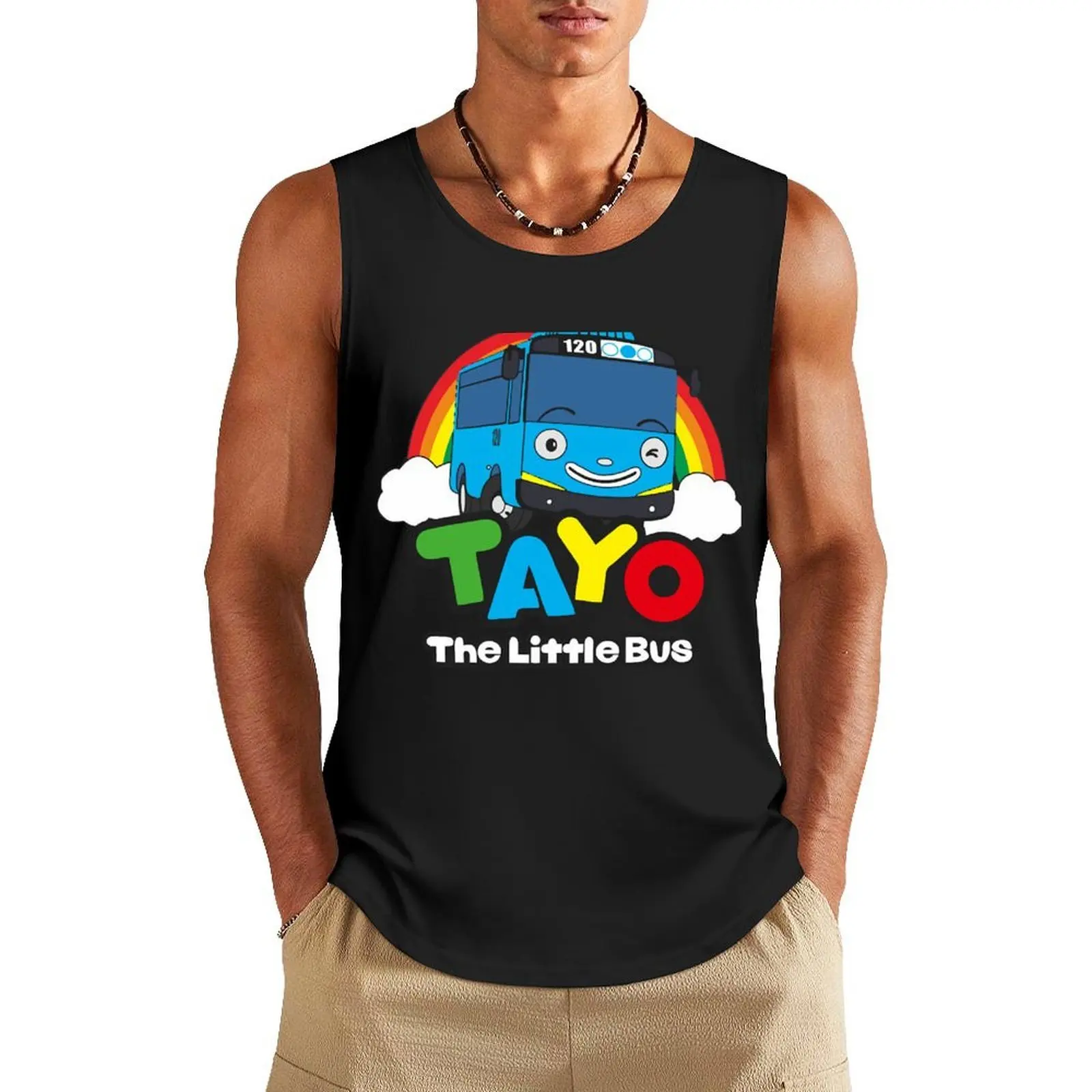 

Tayo The little Bus Tank Top Men's clothes luxury style gym wear men Vests
