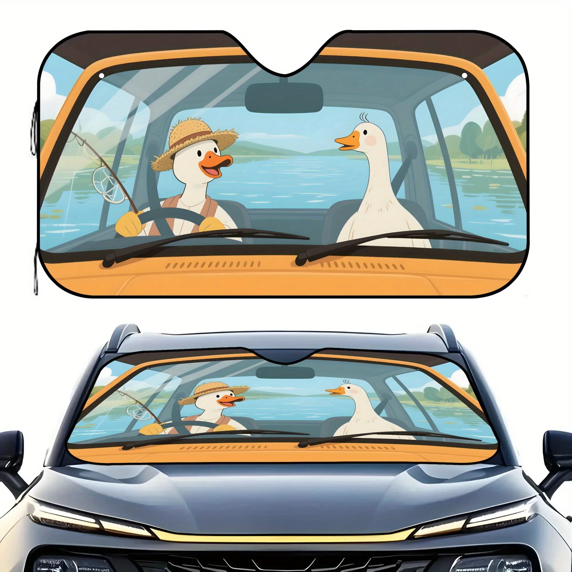 1pc of Car Sunshade for Summer Designed Car Windows from Heat And Provide Cooling This Sunshade Mat