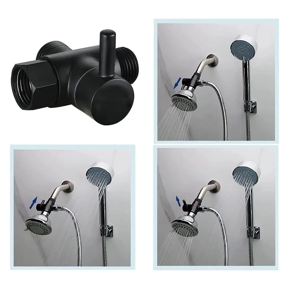 

Zinc Alloy Shower Diverter Standard Sizes Universal 3-Way Diverter Valve Chrome Finish Bidet T Adapter Home Improvement