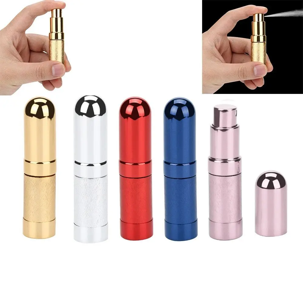 Liquid Holder Lady Gift Empty Scent Bottle Refillable Glass & Aluminum Practical Travel Spray 6ml Atomizer Spray Perfume