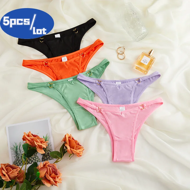 

Women's Panties Thong Low Waist Sexy Secret Heart Accessory G-string Lingerie Brief Seamless Panty Women Ice Lace Underwear 0616