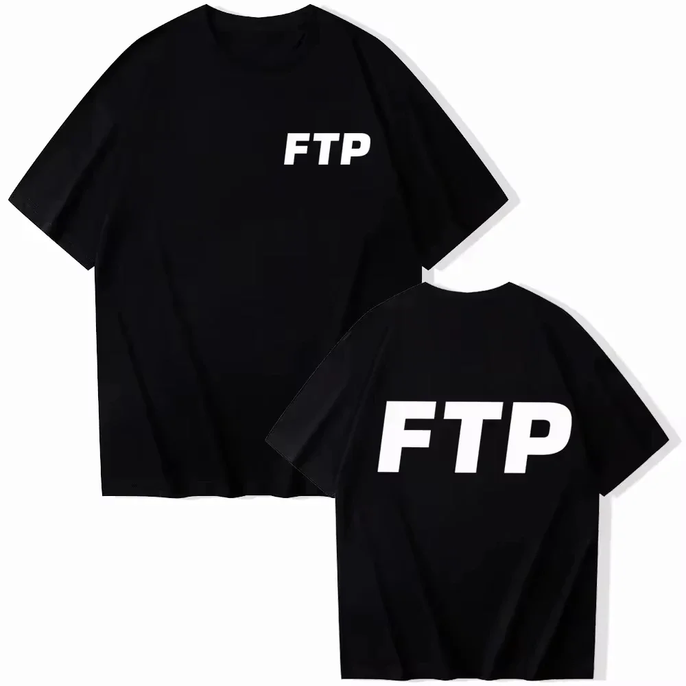 2026 New Ftp Printed T-shirt Men's Clothing  Harajuku Rap Styles Music Short Sleeve Casual Clothes Summer T Shirt