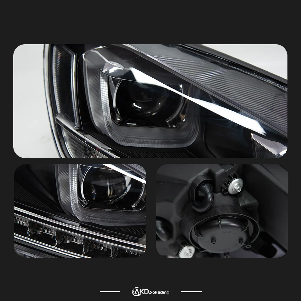AKD-car Styling for Golf 7 2013-2017 MK7 Golf7 LED  Headlights DRL Upgrade and Refit Headlights Running Lights Auto Parts