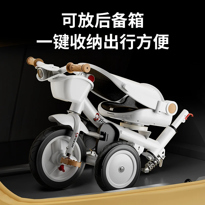 Sliding Baby Artifact Children's Tricycle Bicycle 1-3-6 Years Old Large Baby Trolley Baby Bicycle