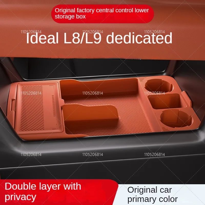 

2024 2025 For Leading Ideal‌ L8 L9 Silicone Center Console Below Storage Box Central Control Organizer Mat Car Interior