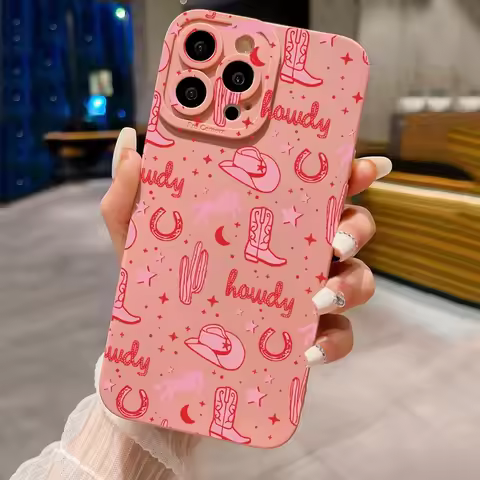 Women Cowboy Hat And Boot Cowgirl Phone Case For Samsung Galaxy S25 S24 S23 S22 S21 S20 Ultra Plus FE A15 A35 A54 A55 Cover
