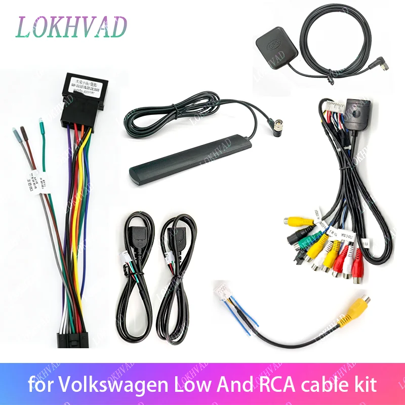 ISO 16 Pin Adapter Harness Kit Accessory Wire for Volkswagen Low Power Wire Android Car Radio Multimedia Harness Connection