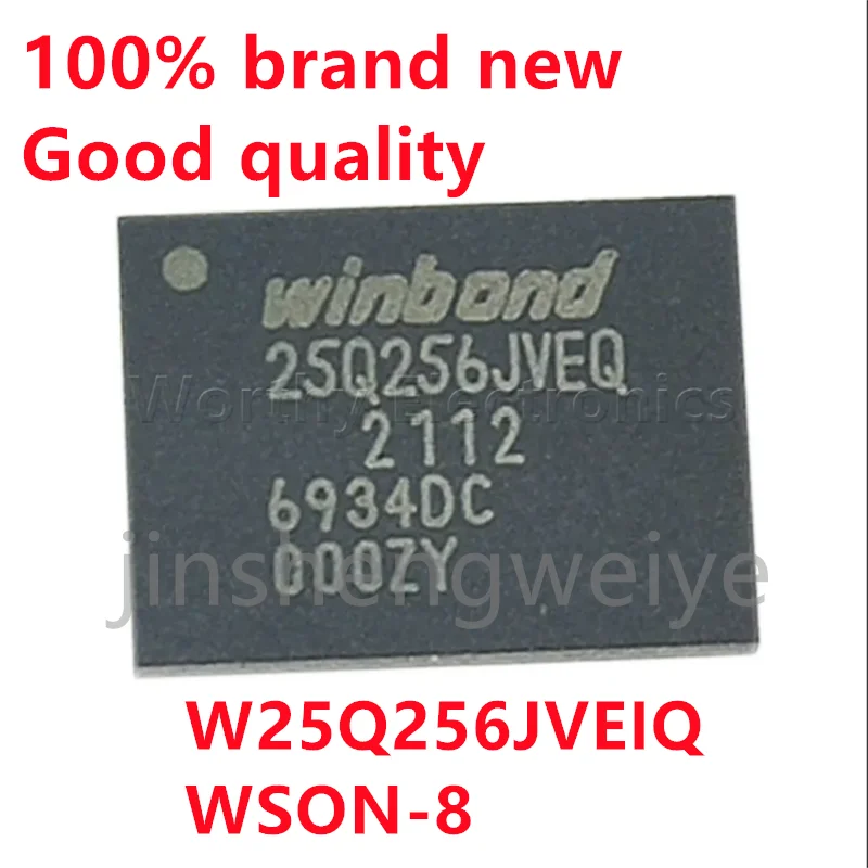 1~5PCS W25Q256JVEIQ Engraved 25Q256JVEQ 32MB 256Mbit WSON8 8x6 Memory Chip IC 100% Brand New