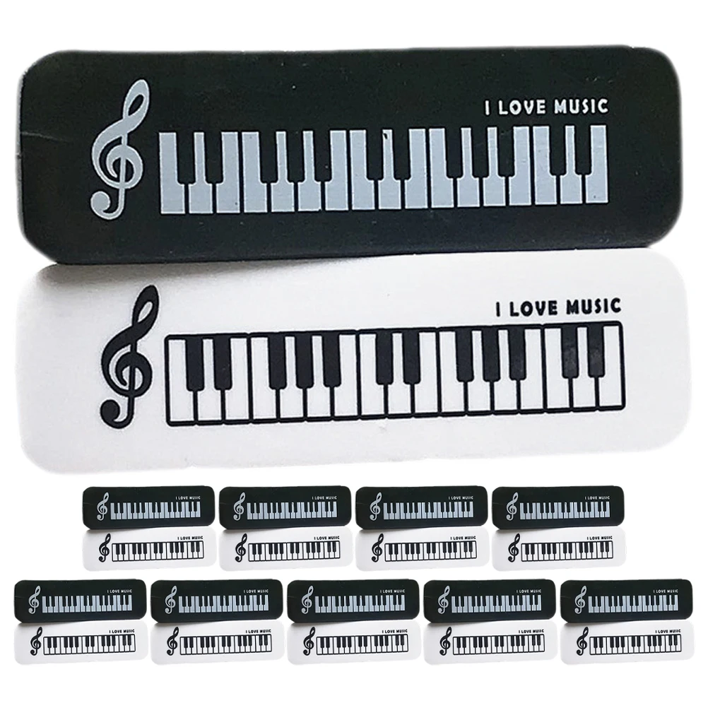 

20pcs Small Pencil Erasers Piano Shaped Erasers Music Pencils Music Note Pencil With Music Themed Erasers Wood Pencils Bulk