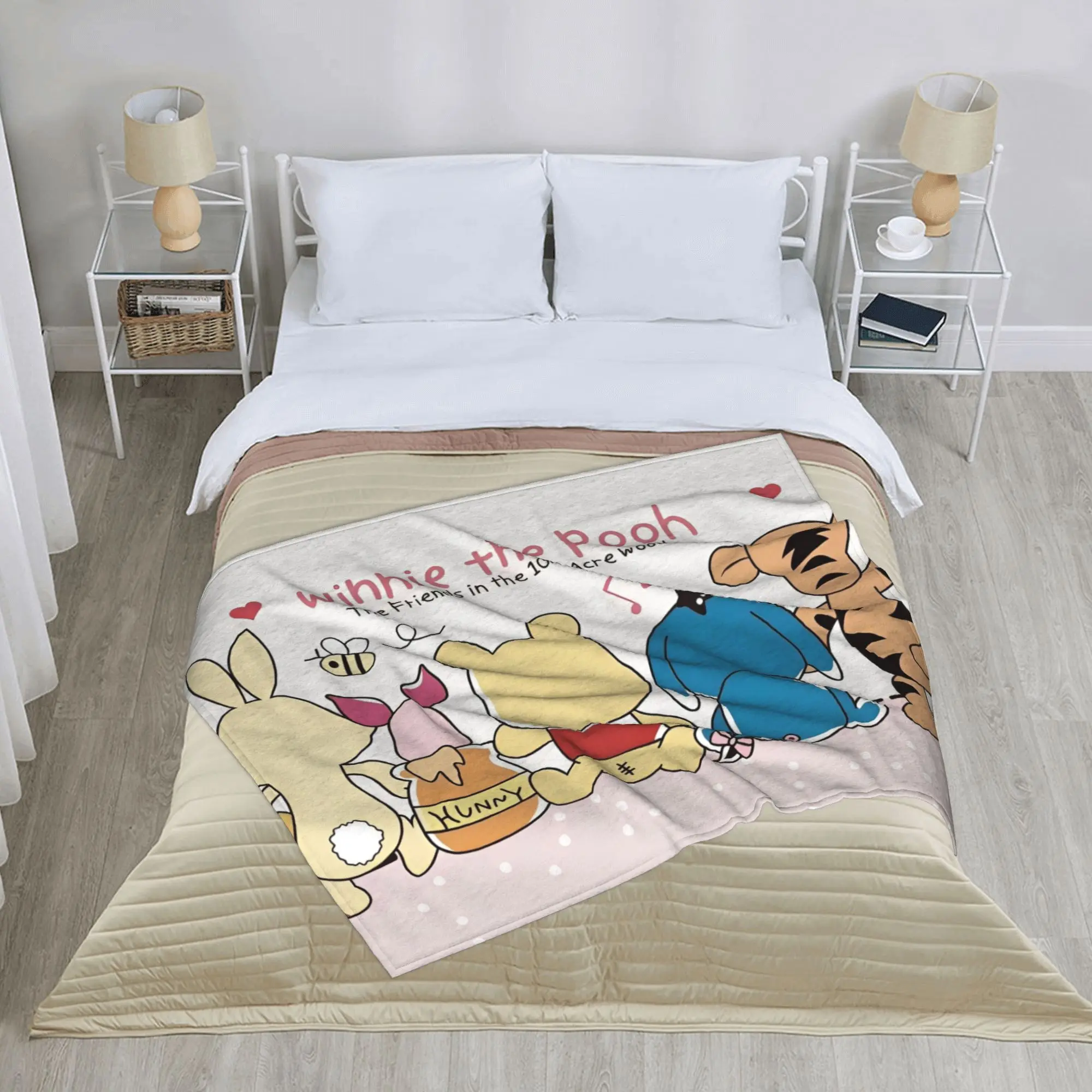 

Винни-Пух друзья Пятачок Тигр пледы для дивана мягкое пушистое плюшевое одеяло 50x60 дюймов покрывала на все сезоны