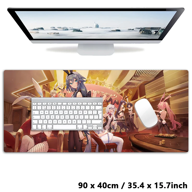 Honkai Impact 3rd Bunny Girl Elysia Bronya Zaychik Raiden Mei XXL Large Mousepad Keyboard Pad Sexy Anime Game Mouse Pad