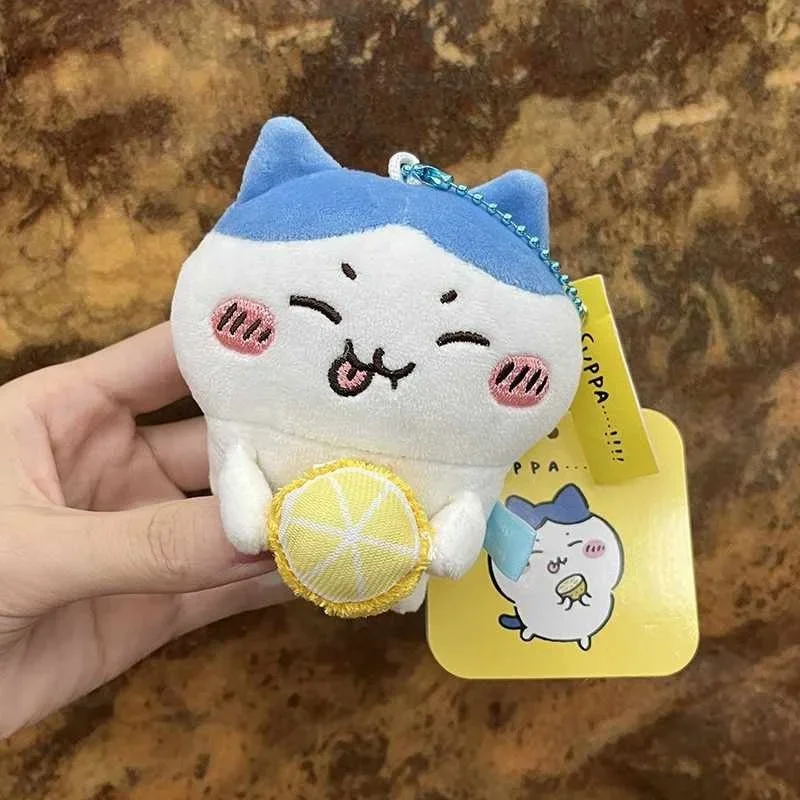 Porte-clés en peluche de la série Chiikawa Eat Lemon Anime, jouet Kawaii, pendentif de sac d'école Usagi, cadeau de décoration, nouveau produit