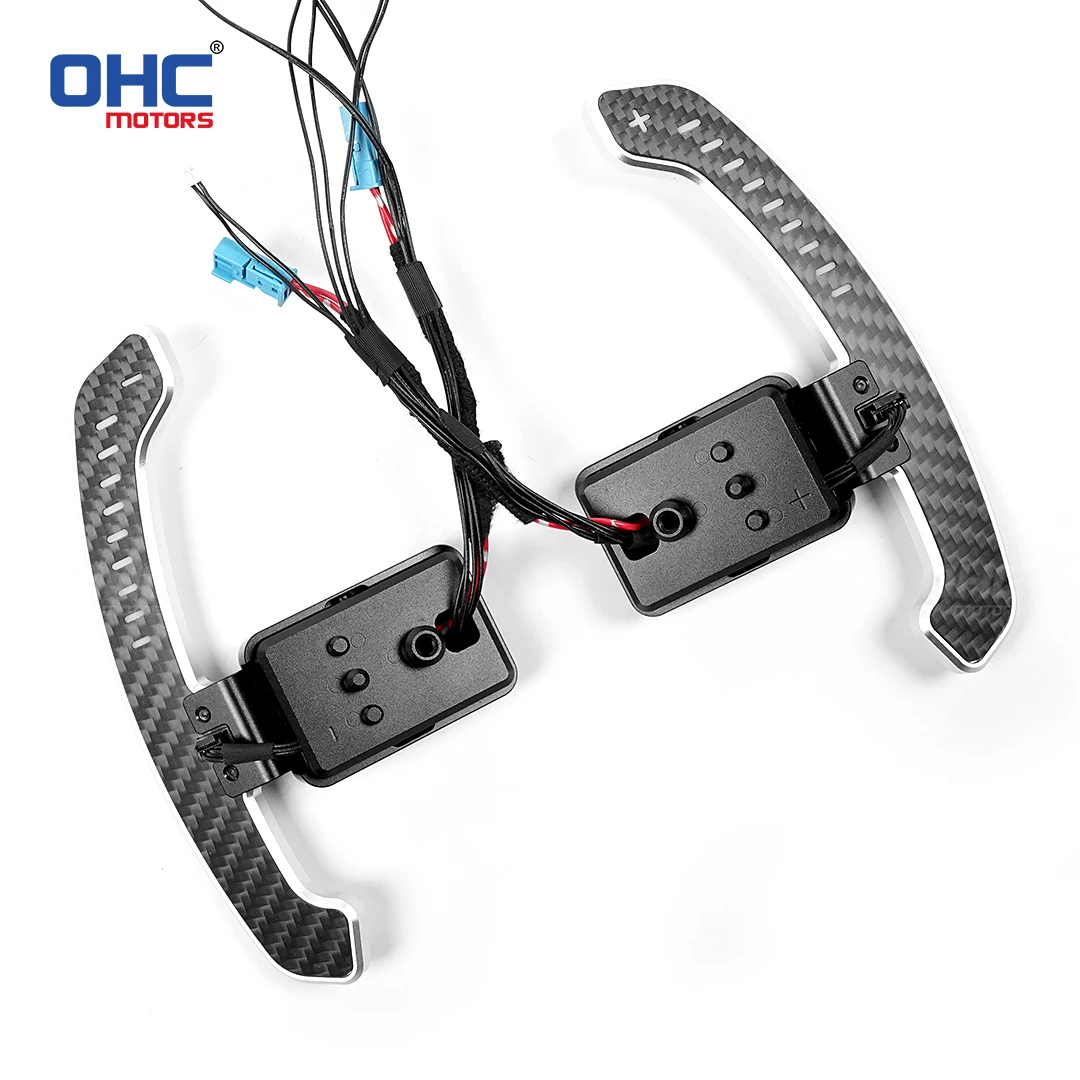 

For BMW Mini F55 F56 F57 F60 A90 Supra MK5 Various Colors LED Carbon Fiber Magnetic Steering Wheel Paddle Shifters