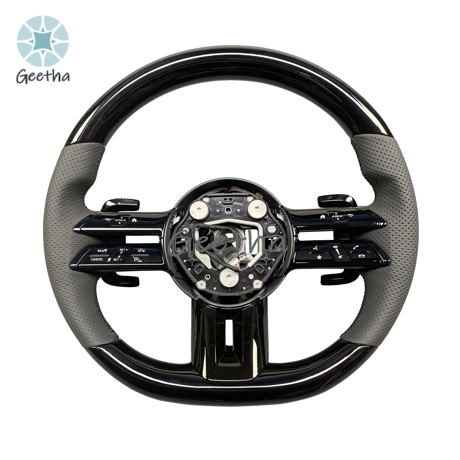 

For Mercedes-Benz A/B/C/E/G/S Class CL GL SL AMG GT New Style Upgrade Customized Piano Black LED Carbon Fiber Steering Wheel