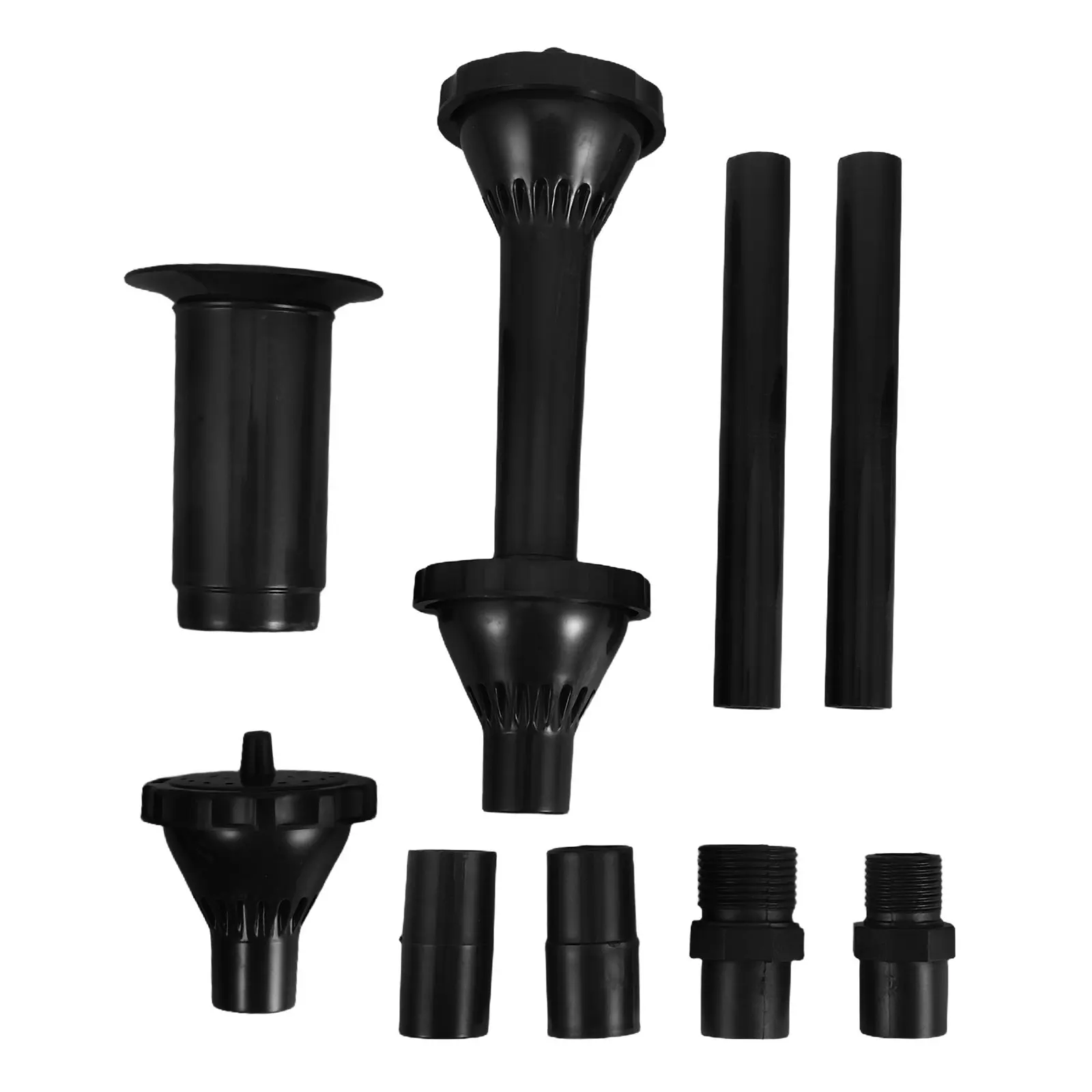 Fountain Nozzle Kit 9Pcs Adjustable Water Spray Heads for Pond Fountain Submersible Pump Garden Decor