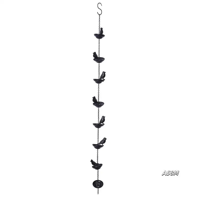 

3X Mobile Birds On Cups Rain Chain For Outside, Rain Chains For Gutters Downspouts Rain Chain For Home,9X7x80cm