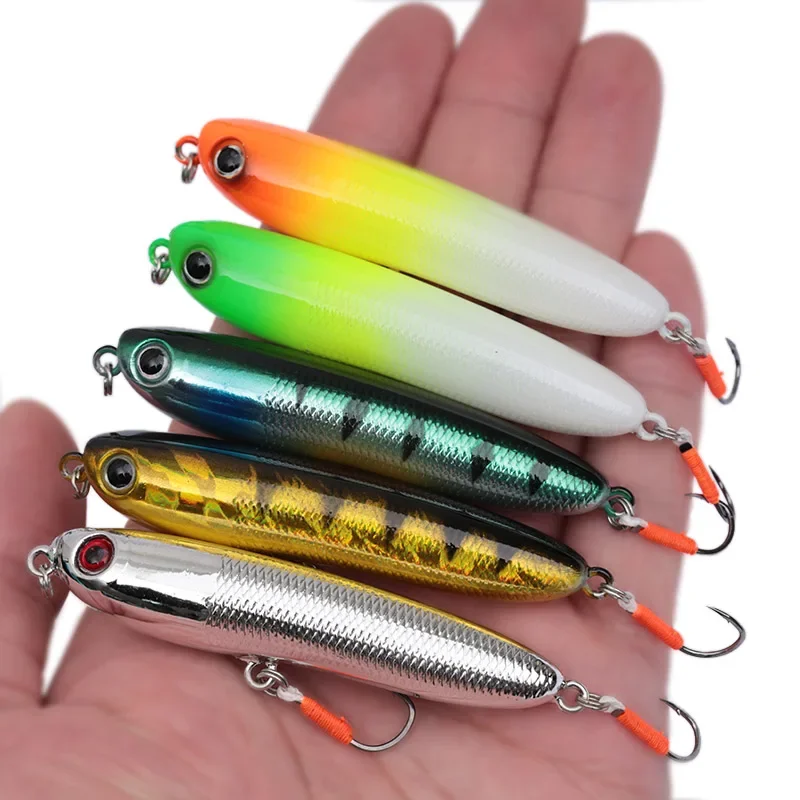New 7g Mini Wobblers Pencil Floating Isca Artificial Fishing Lure Hard Bait Plastic Crankbait Sea Bass japan Pesca Walk dog image 3