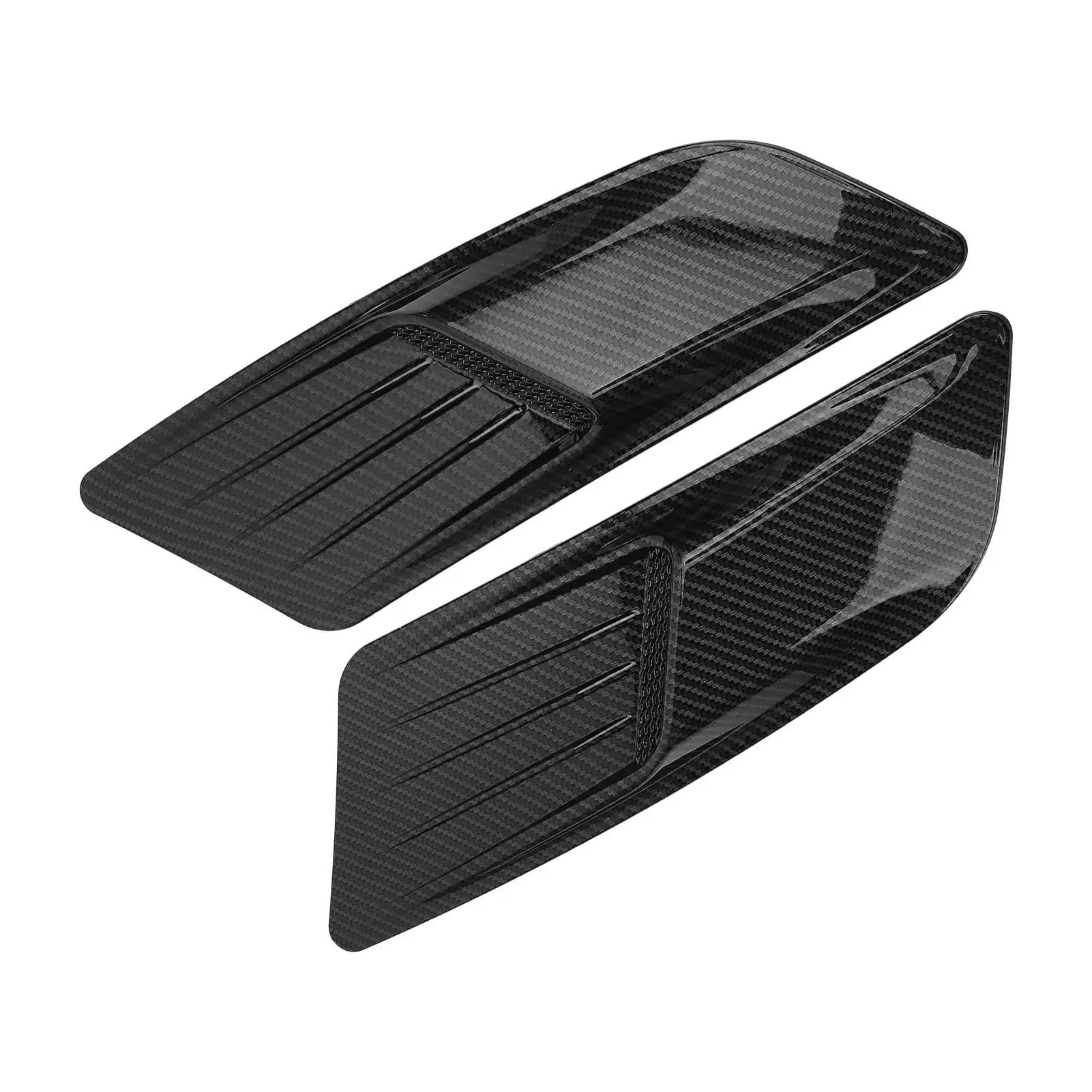 زوج غطاء محرك السيارة الأمامي تنفيس الهواء صب غطاء محرك السيارة ألياف الكربون نمط صالح لفورد موستانج 2015 2016 2017 #3