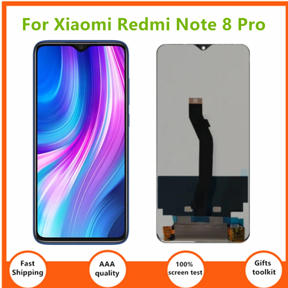 

Дигитайзер сенсорного экрана в сборе для Xiaomi Redmi Note 8 Pro, запасные части для ЖК-дисплея, 6,53 ", 2015, 105