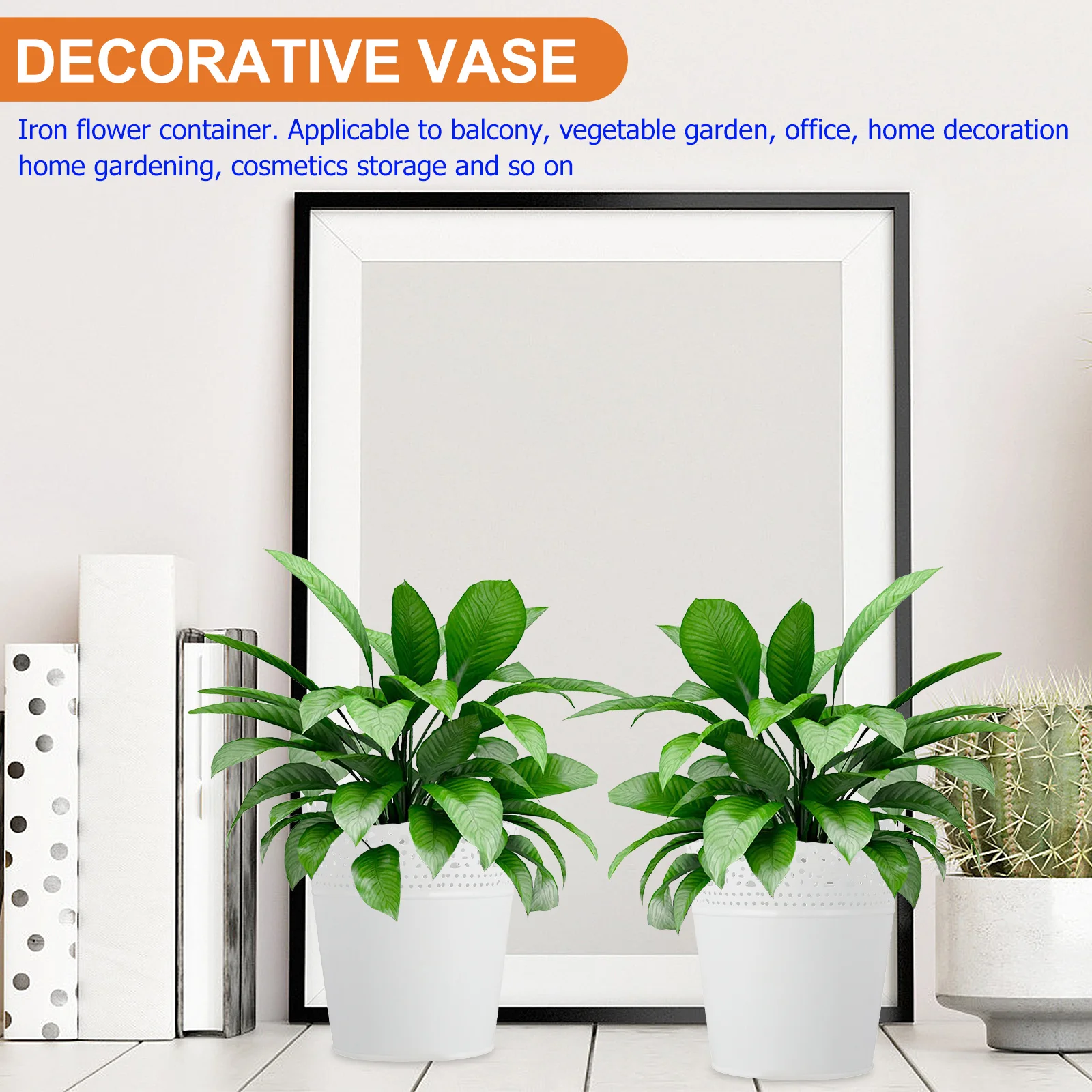 

2Pcs Lace Hollow Iron Flower Buckets Home Decor Vase for Flower Arrangement Desktop Adornment Living Room Decoration Dried