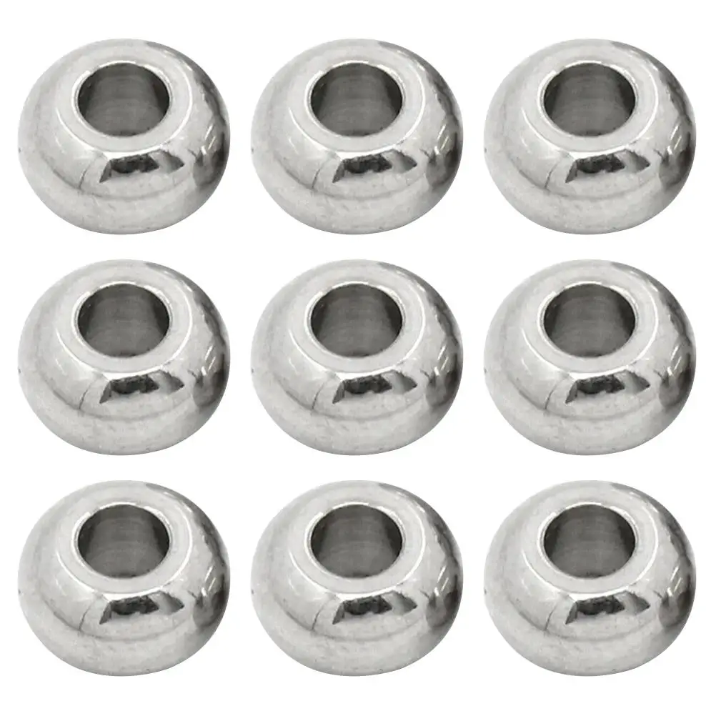 

100 pcs Stainless Beads 5mm Round Spacer Stainless Steel Beads Loose Jewelry Making Craft Accessories