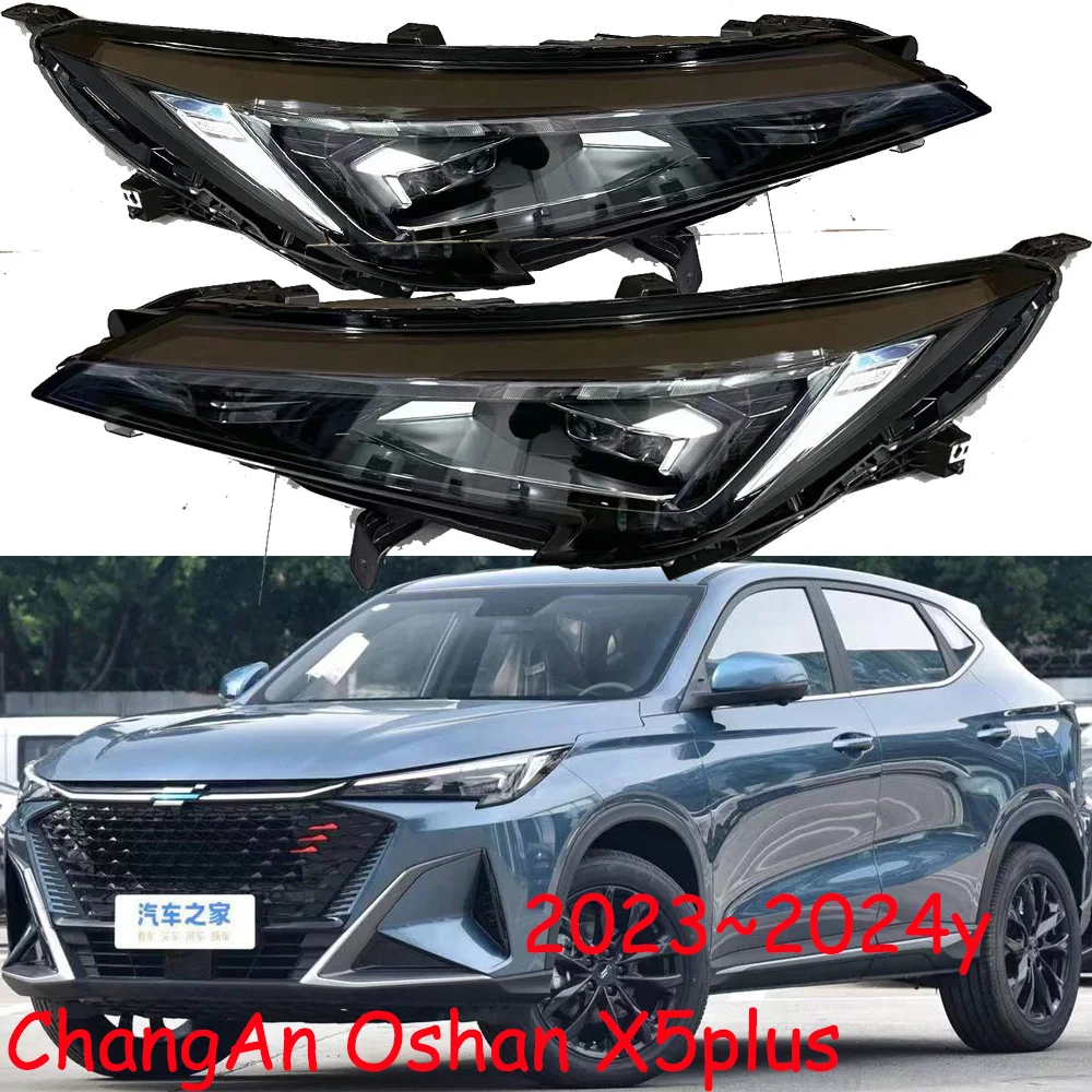 1pcs car accessories CHANG AN bupmer head light changan Oshan X5 plus headlight 2023~2024y daytime light ChangAn X5 fog lamp